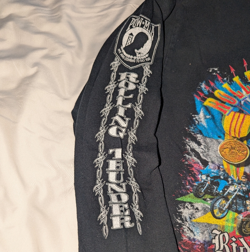 2006 Men's Large POW/MIA Rolling Thunder Salute to‎ the Wall Long Sleeve T-Shirt - Picture 4 of 5
